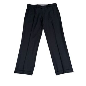 Ballin Comfort-EZE Super 110s Wool Dress Pants Mens 36x28 Navy Blue Flat Front
